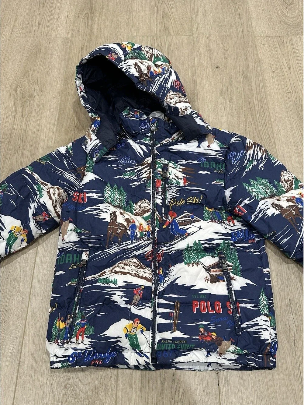 Polo Ralph Lauren Kids Ski-Print Water-Repellent Down Jacket M 10-12